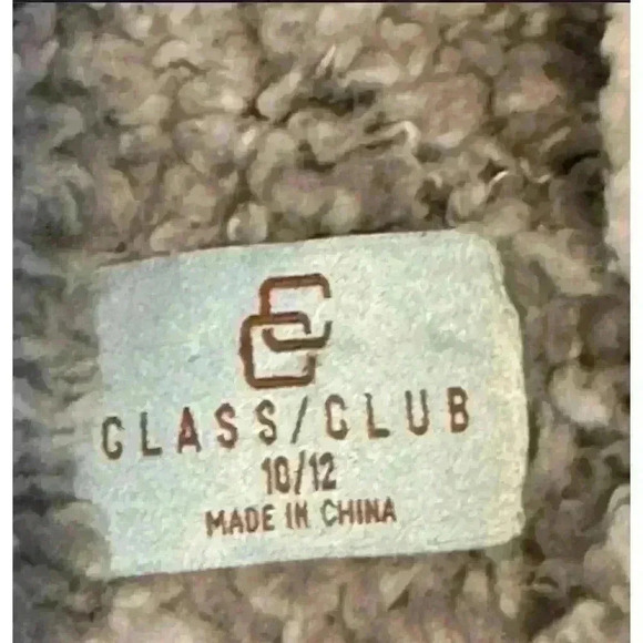 Class Club Boys Sherpa 1/4 Zip Pullover Sweater Gray Size 10-12 - Picture 4 of 4